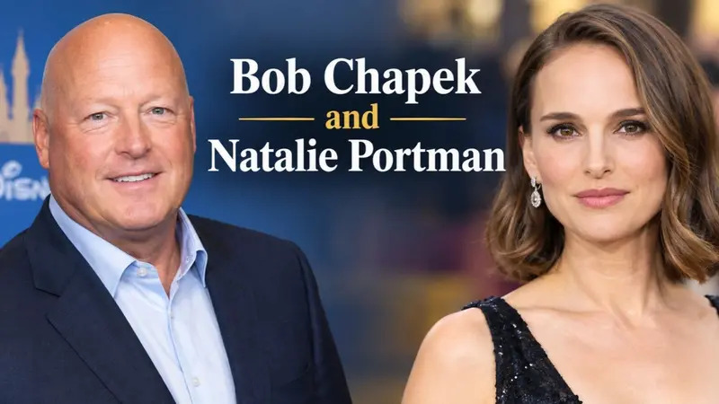 Bob Chapek and Natalie Portman connected through Disney and Marvel