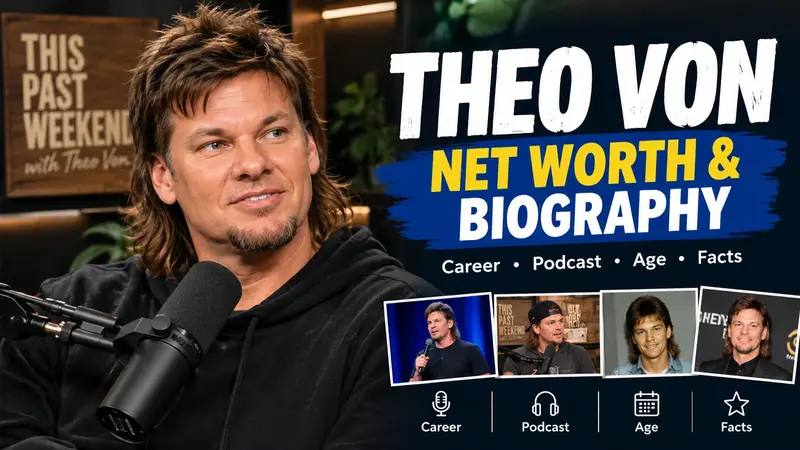 Theo Von net worth 2026 and biography featuring the American comedian and podcast host